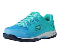 Skechers Womens Viper Court - Athletic Indoor Outdoor Pickleball Shoes with Arch Fit Support Sneakers Sneaker, Turquoise, 5