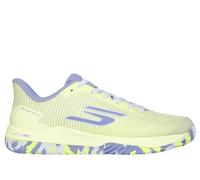 Skechers Women's Viper Court Pro 2.0 Sneaker in Lime/Lavender | Synthetic/Textile, Arch Fit