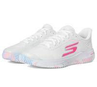 Skechers Women's Viper Court PRO 2.0 Sneaker, White Synthetic/Textile/Multi Trim, 6.5 UK