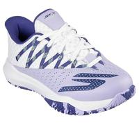 Skechers Women's Viper Court Rally Sneaker, White Leather/Purple Mesh, 5 UK