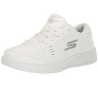 Skechers Women's Viper Court Smash Trainers, White/Silver Synthetic, 4 UK