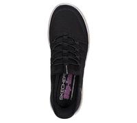 Skechers Women's Virtue Glow Sneaker, Black, 3 UK