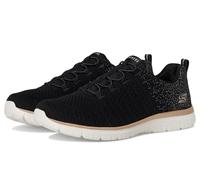 Skechers Women's Virtue Lucent Sneaker, Black/Rose Gold=bkrg, 9