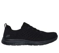 Skechers Women's Virtue - Show Runner Sneaker in Black, Size 6.5 | Textile/Synthetic, Vegan, Machine Washable