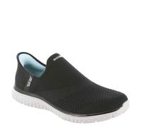 Skechers Women's Virtue Sleek Slip-On Sneakers, Black Knit, 5 UK