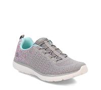 Skechers Women's Virtue Sneaker, Gray Multicolor Gym, 9.5 UK