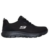 Skechers Women's Waterproof: Flex Appeal 5.0 - Fresh Trek Sneaker in Black | Textile/Synthetic, Vegan