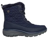 Skechers Women's Waterproof Relaxed Fit: Easy Going - Frostine Boots in Navy Blue, Size 7 | Synthetic/Textile