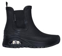 Skechers Women's Waterproof: UNO Rugged - Dancing N The Rain Boots in Black, Size 7 | Synthetic/Textile