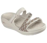 Skechers Women's Wedge Sandal, Natural, 9