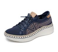 Skechers Women's WILSHIRE BLVD BELLEVUE Two Tone Knit Lace Slip-On Navy | Size: 5 Skechers Navy 5