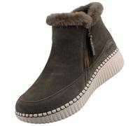 Skechers Women's Wilshire BLVD-Fresh Zip Ankle Boot, Olive, 4 UK