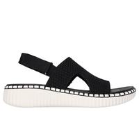 Skechers Women's Wilshire Blvd - Pier Pleasure Sandals in Black, Size 3 | Textile, Vegan