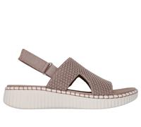 Skechers Women's Wilshire Blvd - Pier Pleasure Sandals in Mocha, Size 8 | Textile, Vegan