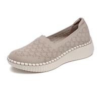 Skechers Women's Sneaker Wilshire Blvd - Textile, Vegan, Machine Washable - Taupe UK 8