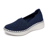 Skechers Women's Wilshire-BLVD Sneaker, Navy, 8.5