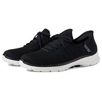 Skechers Women's Hands Free Slip-ins Go Walk 6-Lovely Day Sneaker, Black/Black, 10 UK