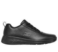 Skechers Women's Work Relaxed Fit: Marsing - Gmina SR Sneaker in Black, Size 8 | Leather/Synthetic/Textile