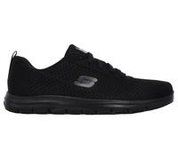 Skechers Women's Work Slip-Resistant Relaxed Fit: Ghenter - Bronaugh Sneaker in Black, Size 2.5 | Textile/Synthetic