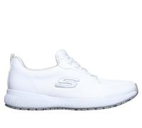 Skechers Women's Work Slip-Resistant: Squad Sneaker in White, Size 2.5 | Textile/Synthetic