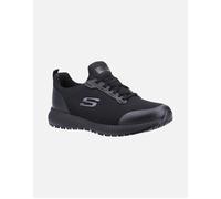 Skechers Squad Womens Wide Fit Slip Resistant Work Shoes Black Size 6