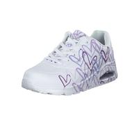 Skechers Uno Goldcrown WLPR White Light Purple Womens trainers 155507 in a Plain Man-made in Size 6