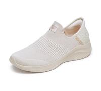 Skechers Women's x Martha Stewart Ultra Flex 3 Slip-ins Natural Low Top Sneaker Shoes 10