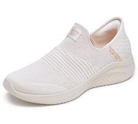 Skechers Women's x Martha Stewart Ultra Flex 3 Slip-ins Natural Low Top Sneaker Shoes 9