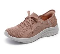 Skechers Women's Zapatillas de Mujer para Caminar Ultra Flex 149710 TAN Rosa Gymnastics Shoes, 3 UK