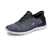 Skechers Women's Zapatillas Deportivas Mujer Floral Lace Up Negro Track Shoe, Black Mesh/White Trim, 10 UK