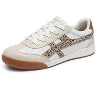 Skechers Women's Zinger-Concrete Safari Sneaker, White/Leopard, 8