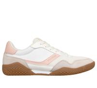 Skechers Women's Zinger Evo - Debut Brace Sneaker in White/Pink, Size 6.5 | Leather/Synthetic/Textile