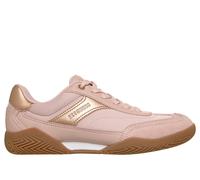 Skechers Women's Zinger Evo - World Striker Sneaker in Light Pink/Rose Gold, Size 7 | Synthetic/Textile/Leather
