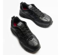 Skechers Men's Soft Stride Grinnel M Industrial Shoe, Black Leather/Black Mesh, 7.5 UK