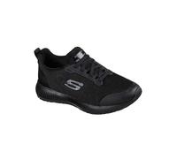 Skechers Work Shoes Squad SR - Women's - Black Flat Knit - UK 5