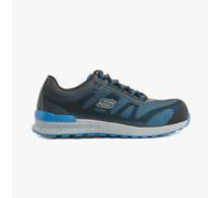 Skechers Men's Bulklin Comp Toe Trainers, Blue Textile Synthetic, 8 UK