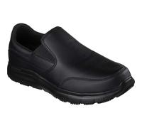Skechers Mens Flex Advantage Sr Bronwood Slip On Trainers, Black Leather, 9 UK