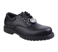 Skechers Cottonwood Elks SR Black Occupational Shoes for Men - Size 6