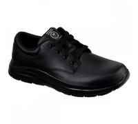 Skechers Flex Advantage Fourche Sr Black Mens Occupational Footwear Leather