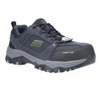 Skechers Men's Greetah Trainers, Blue Navy Suede Leather W Textile Nvbk, 8 UK
