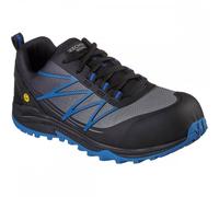 Skechers Work Footwear Puxal S1 Safety Trainers Black/Blue Size: UK12 UK12 - EU47.5 - US13