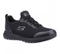 Skechers Squad SR Wide Slip Resistant Black Occupational Shoes for Women - Size