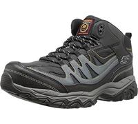 Skechers Work Men's Holdredge - Rebem Black Leather/Charcoal Trim Shoe