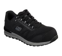 Skechers Men's Bulklin Comp Toe Trainers, Black Textile Synthetic, 7 UK