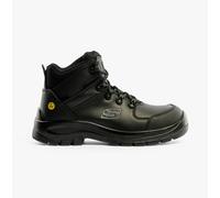 Skechers Men's Trophus Kilram Work Shoes, Black Leather/Textile, 11 UK