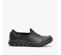 Skechers Women's Sure Track Sneaker, Black Leather, 2.5 UK