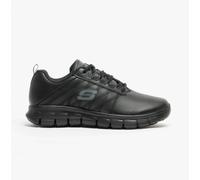 Skechers Women's Sure Track Erath - Ii Lace up Sneakers, Black Black Leather Blk, 4 UK