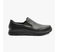 Skechers Mens Flex Advantage Sr - Bronwood Slip On Trainers, Black Leather, 10 UK