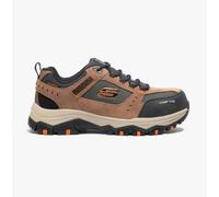 Skechers Men's Greetah Trainers, Brown Brown Suede Leather W Textile Br Bk, 13 UK