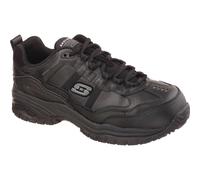 Skechers Men's Soft Stride Grinnel M Industrial Shoe, Black Leather/Black Mesh, 10 UK